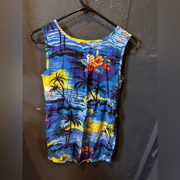 Palmwave Hawaii Tropical Print Sleeveless Dress Size Medium - Picture 2 of 3